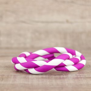 Silikonschlauch Soft-Violett Weiß Striped - Shisha-Dome