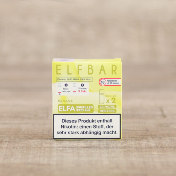 ELF BAR Elfa Pods Banana 20mg/2ml 2er Pack - Shisha Dome