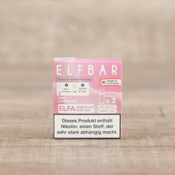 ELF BAR Elfa Pods Pink Lemonade 20mg/2ml 2er Pack - Shisha Dome