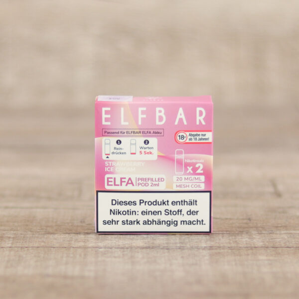 ELF BAR Elfa Pods Strawberry Ice Cream 20mg/2ml 2er Pack - Shisha Dome