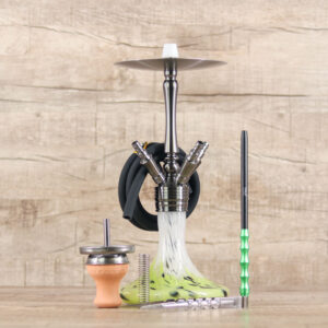 INVI Reflexion Edelstahl Gun Metal Green-White-Black - Shisha Dome