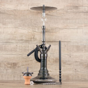 INVI Tesseract Edelstahl Gun Metal Schwarz - Shisha Dome