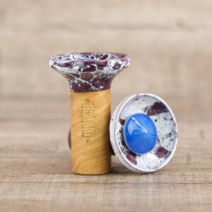 Oblako Flow Phunnel Glazed-Blue on Bordeaux White - Shisha-Dome