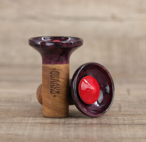 Oblako Flow Phunnel Glazed-Red on Wine Red Black - Shisha-Dome