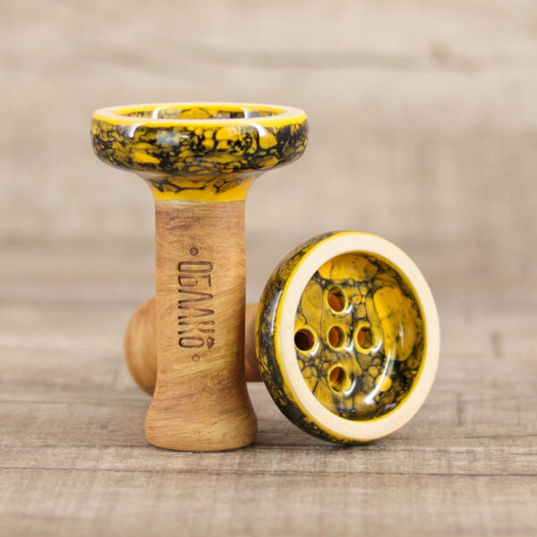 Oblako Killer Bowl Glazed-Marble Yellow Black - Shisha-Dome