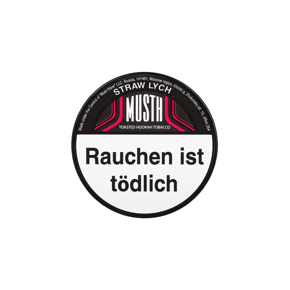 MUSTH Tabak STRAW LYCH 125g - Shisha Dome