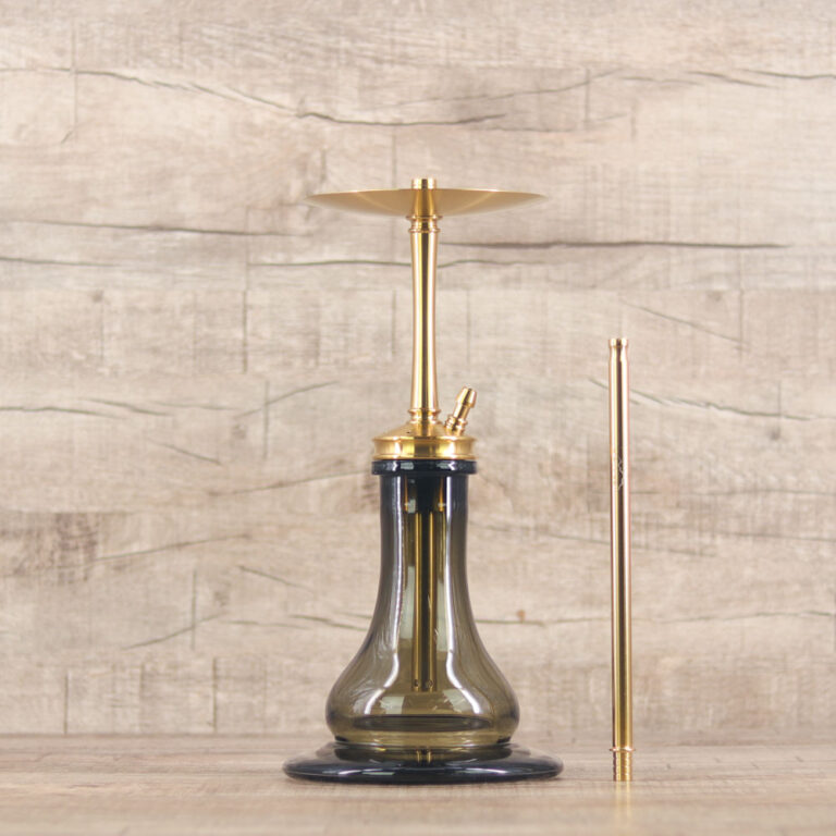 Alpenrauch Everest Edelstahlshisha Gold Waterdrop Black - Shisha Dome