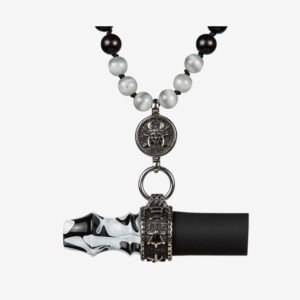 Japona Hookah Mundstück Samurai Black White.JPG