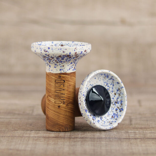 Oblako Flow Phunnel Glazed-Black on Meteorite - Shisha-Dome