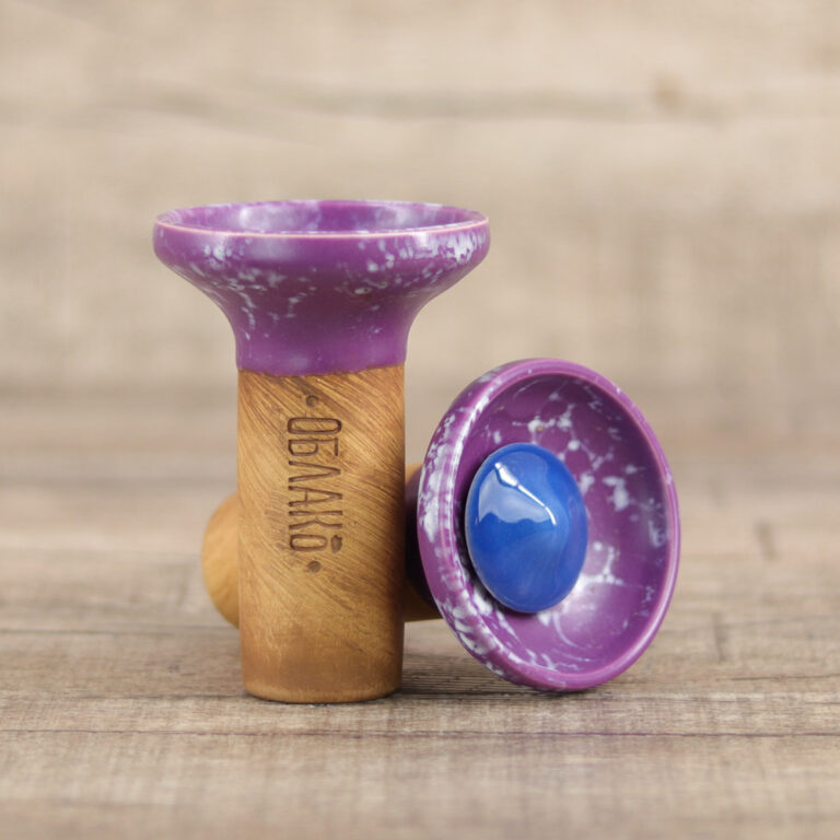 Oblako Flow Phunnel Glazed-Blue on Marble Purple White - Shisha-Dome