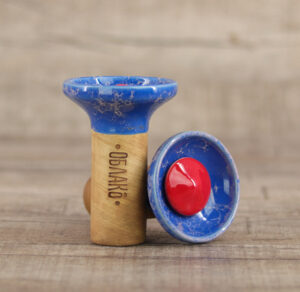 Oblako Flow Phunnel Glazed-Red on Marble Blue Grey - Shisha-Dome