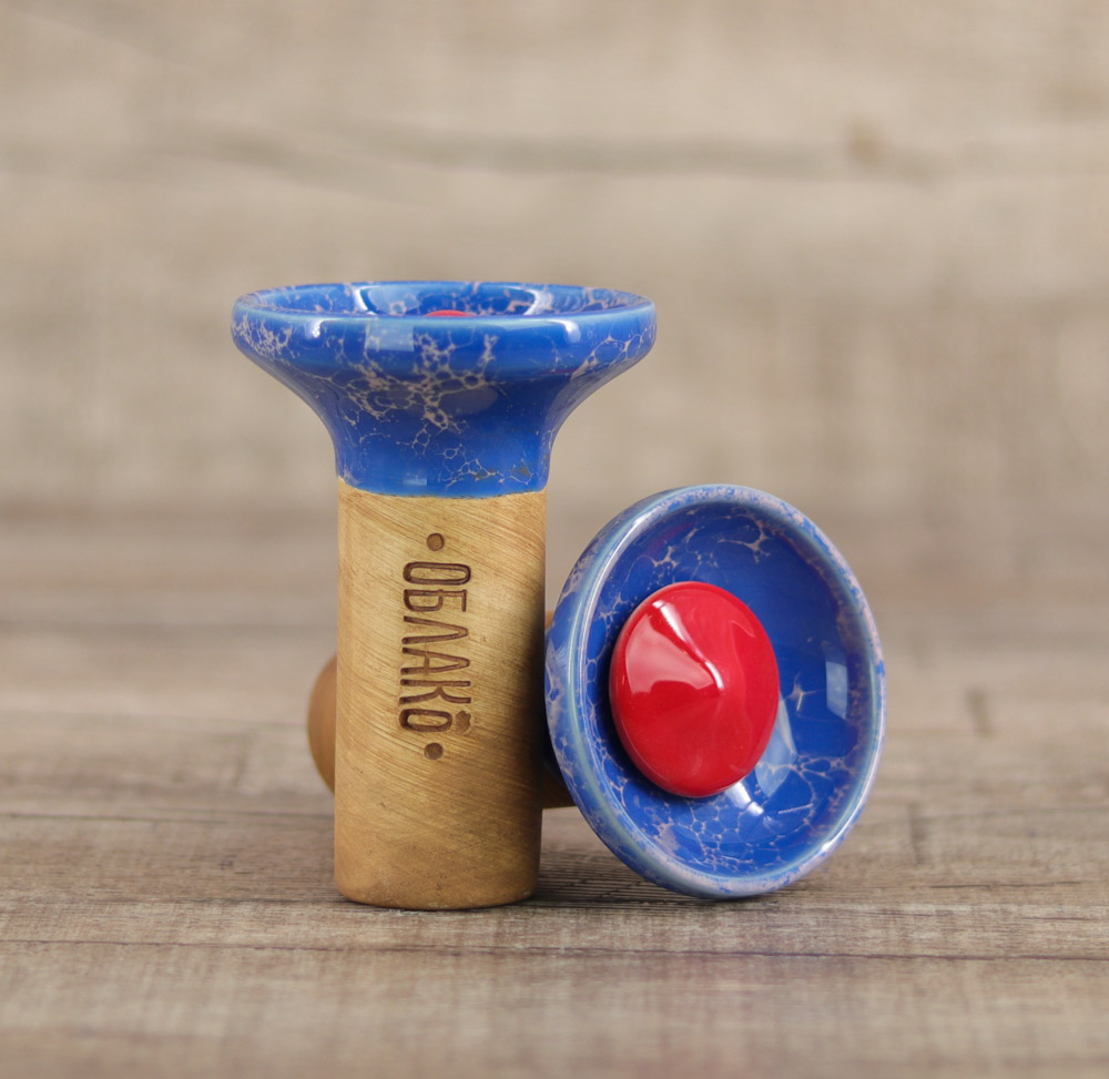 Oblako Flow Phunnel Glazed-Red on Marble Blue Grey - Shisha-Dome