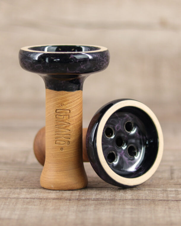 Oblako Killer Bowl Glazed-Marble Purple Black - Shisha-Dome