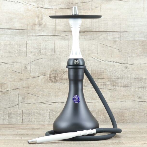 Alpha Hookah X-Snow White-Black - Shisha-Dome