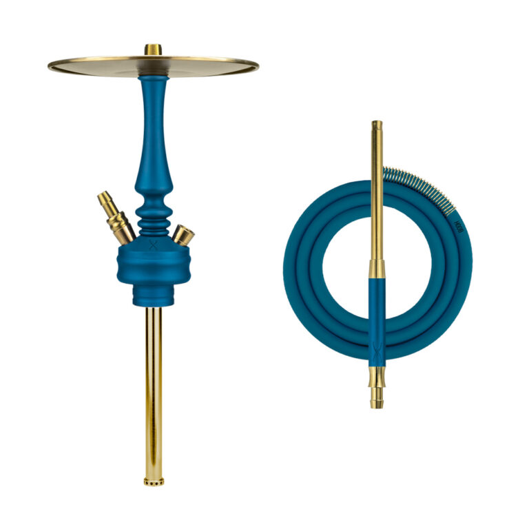 Hoob Hookah Mars Mini Marine Blue Gold - Shisha Dome
