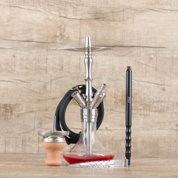 Invi Paradox Edelstahl Bottom Red - Shisha Dome